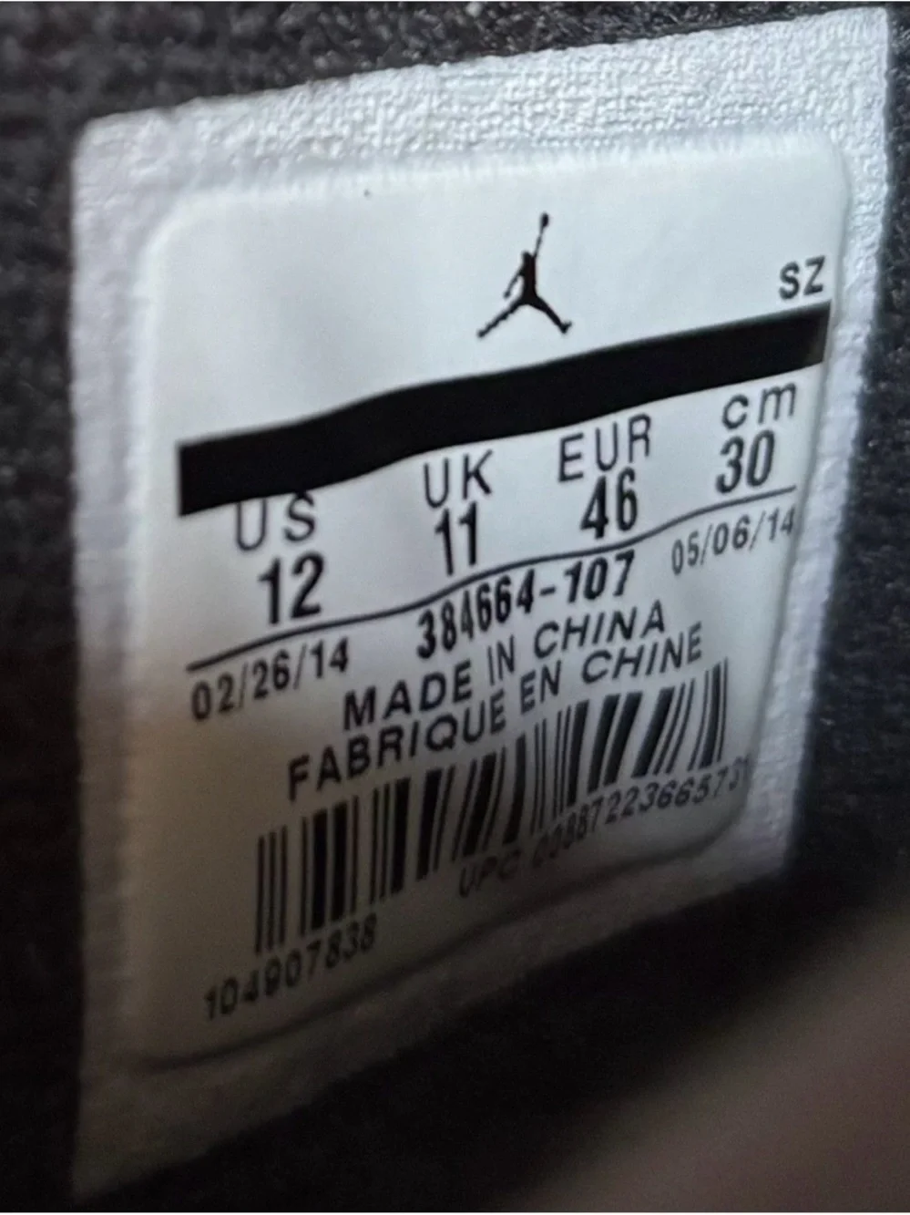 Jordan 6 Retro Sport Blue 2014 Size 12